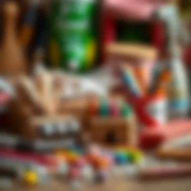 Diverse selection of pastel materials and tools