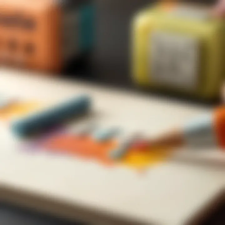 Close-up of pastel application techniques on textured paper