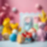 Vibrant pastel colors in an artistic composition