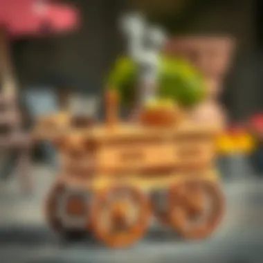 Versatile wooden serving cart used for various occasions