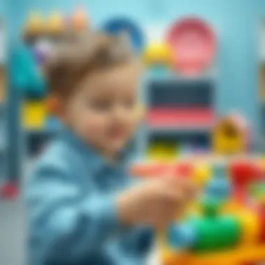 Parents selecting toys for child development