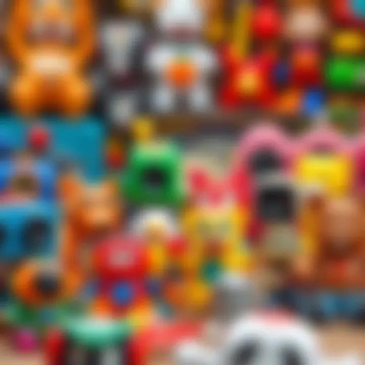 Variety of sound toys displayed for children