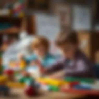 Creative playtime with art materials