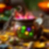 A vibrant magical pot glowing with imagination.