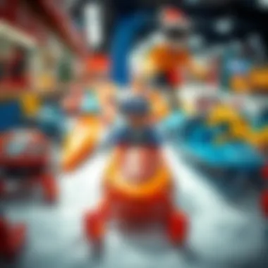 Various types of sleds on display