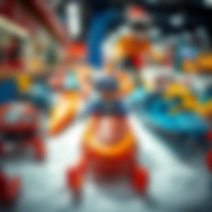 Various types of sleds on display