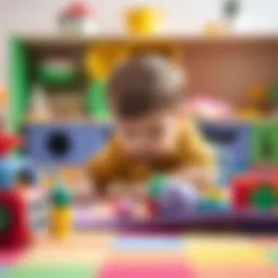 Colorful play mat stimulating cognitive development