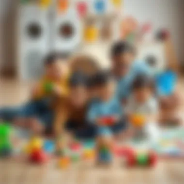 Family enjoying quality time on play mat