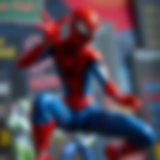 Classic Spider-Man illustration capturing the character's dynamic pose and vibrant colors.