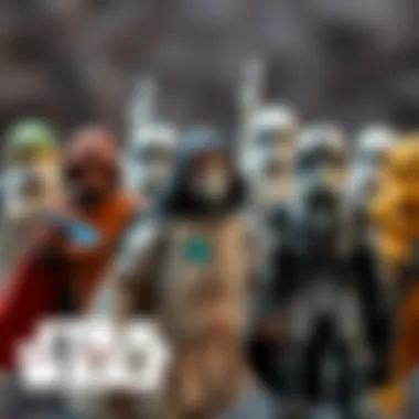 A group of beloved characters from the Star Wars universe