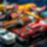 A detailed view of Star Wars themed Hot Wheels cars