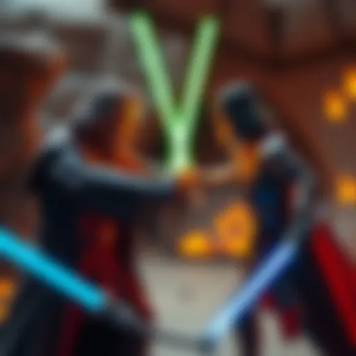 The iconic lightsaber duel between two legendary characters