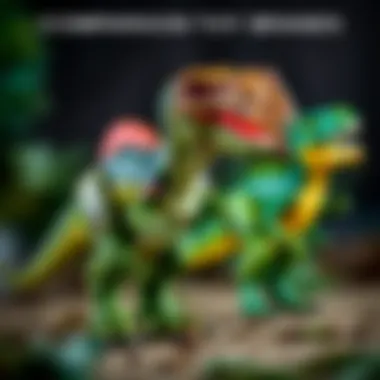 A comparison chart of different brands offering T-Rex toys, focusing on quality and features.