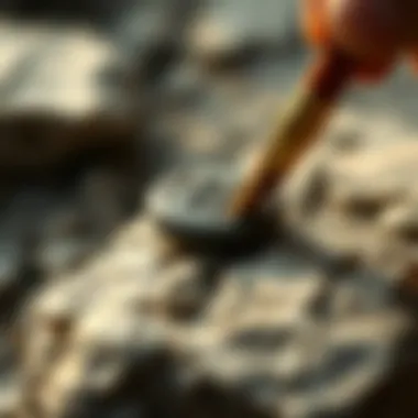 Close-Up of Delicate Painting Close-up of a stone being painted with delicate brush strokes