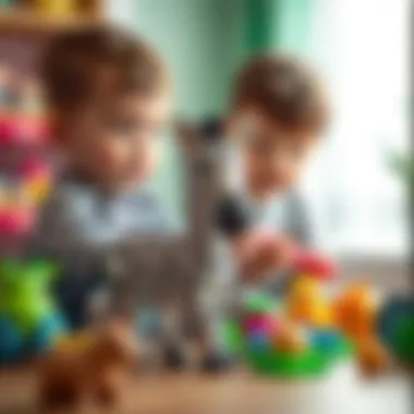 Parents choosing toys for children, emphasizing thoughtful selection