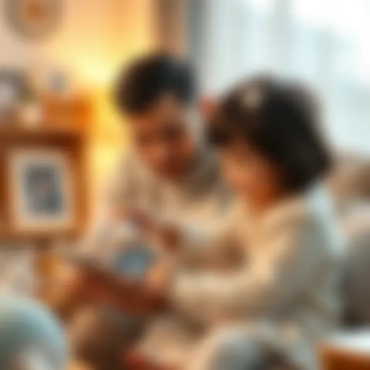 A parent and child exploring the benefits of Tina Bebek in a cozy home setting