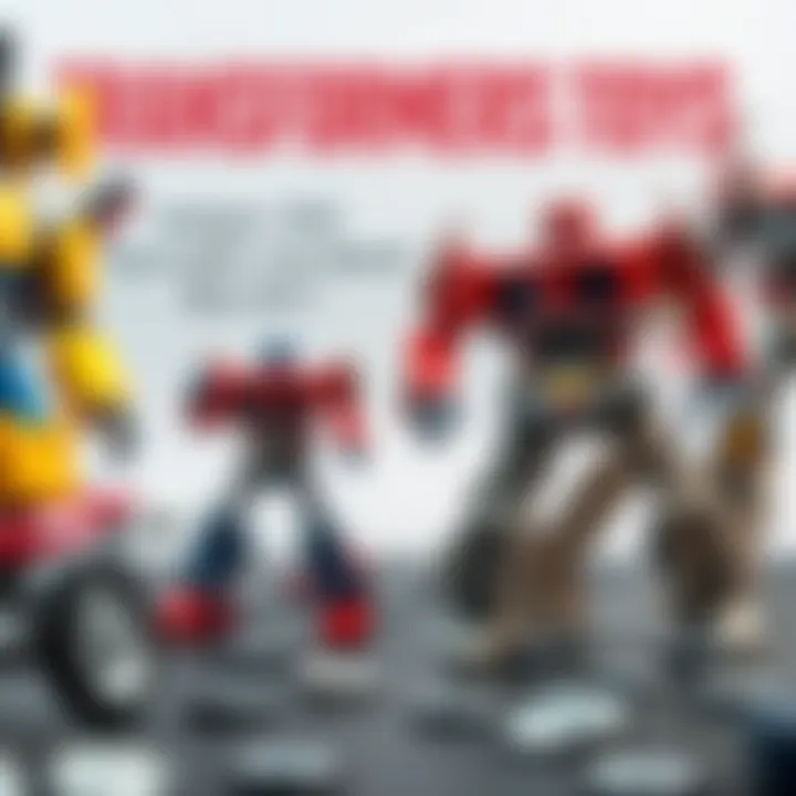 An infographic depicting the evolution of Transformers toys over the years