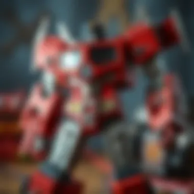 A vintage Transformers toy showcasing its intricate design and features
