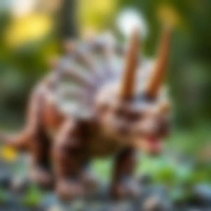 A detailed illustration of Triceratops showcasing its iconic three horns and frill