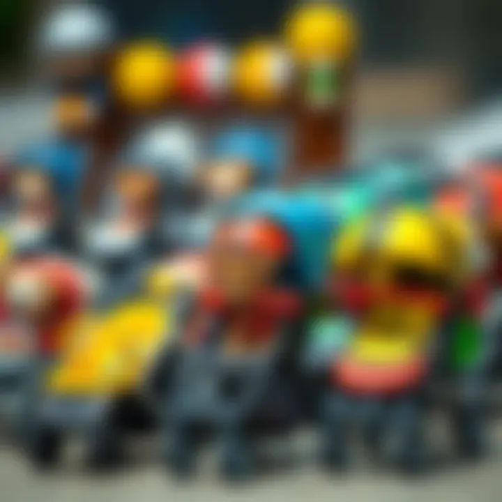 Different types of dog strollers displayed together