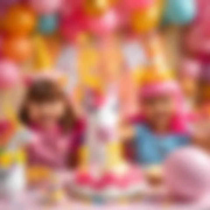 Children enjoying a unicorn-themed birthday celebration