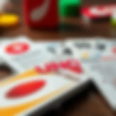 Detailed view of Uno cards showing rules and strategies