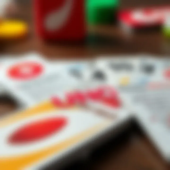 Detailed view of Uno cards showing rules and strategies