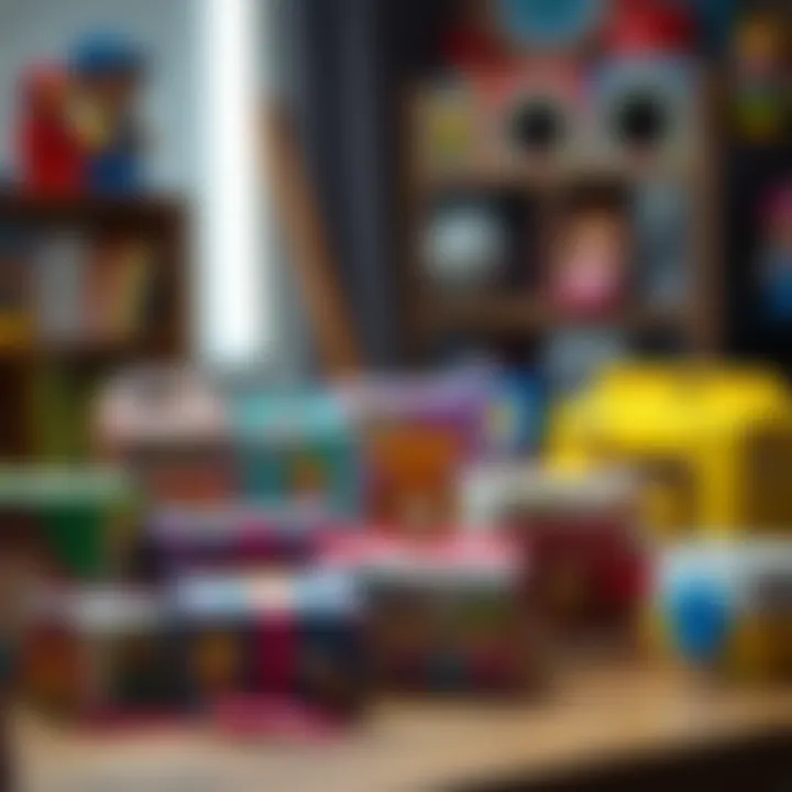 Variety of Surprise Boxes Displayed Variety of surprise boxes displayed on a table