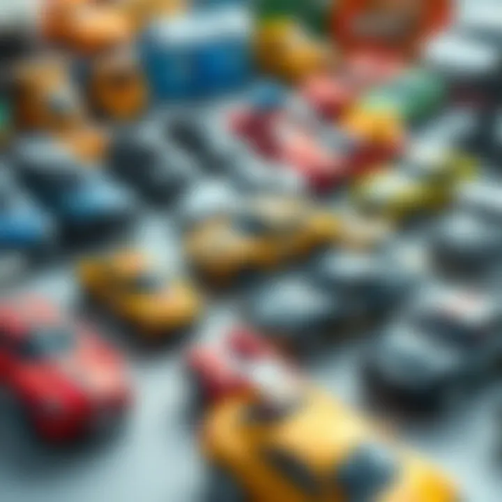 Various models of Maisto remote-controlled cars displayed