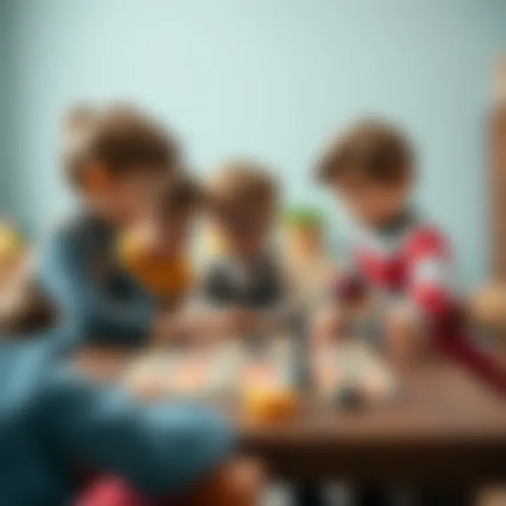 Strategic Discussions Children discussing strategies while playing a board game