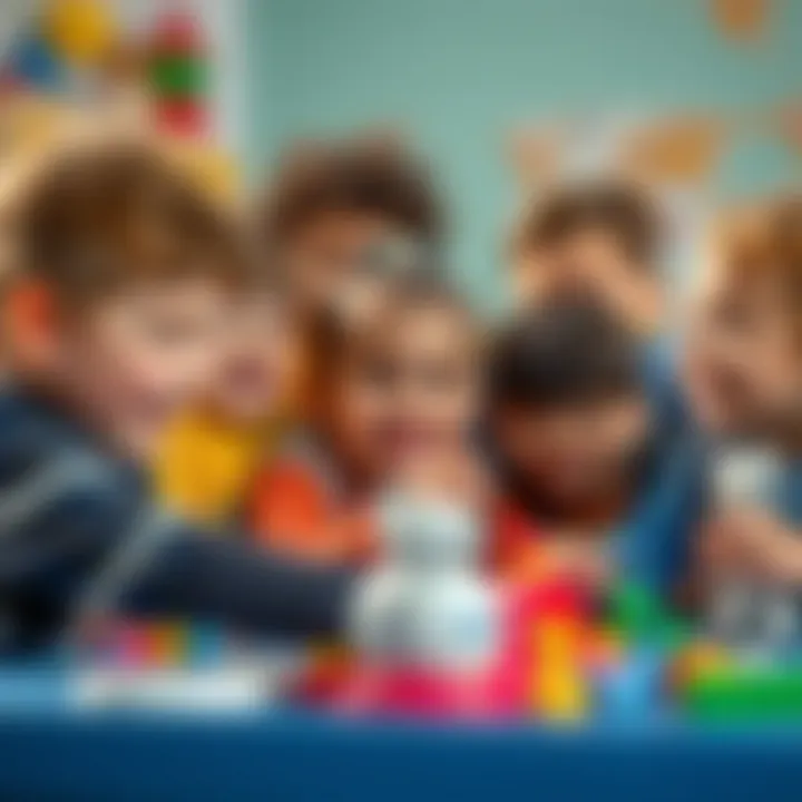 Joy of Togetherness A diverse group of kids enjoying a fun group activity